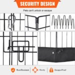 VEVOR Dog Playpen, 8 Panels Foldable Metal Dog Exercise Pen With Top Cover And Bottom Pad, 24in H Pet Fence Puppy Crate Kennel, Indoor Outdoor Dog Pen For Small Medium Pets, For Camping, Yard - Image 4