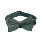 Green Velvet Dog Collar Dog Leash Pet Collar - Image 4