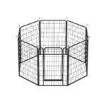 8 Panels Heavy Duty Metal Playpen With Door,39.37 H Dog Fence Pet Exercise Pen For Outdoor, Indoor - Image 2