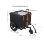 Foldable Pet Jogging Stroller Dog Carriers Bicycle Trailer Pet Dog Cat Bike Trailer Orange And Black - Ideal For Small Pets - Image 6