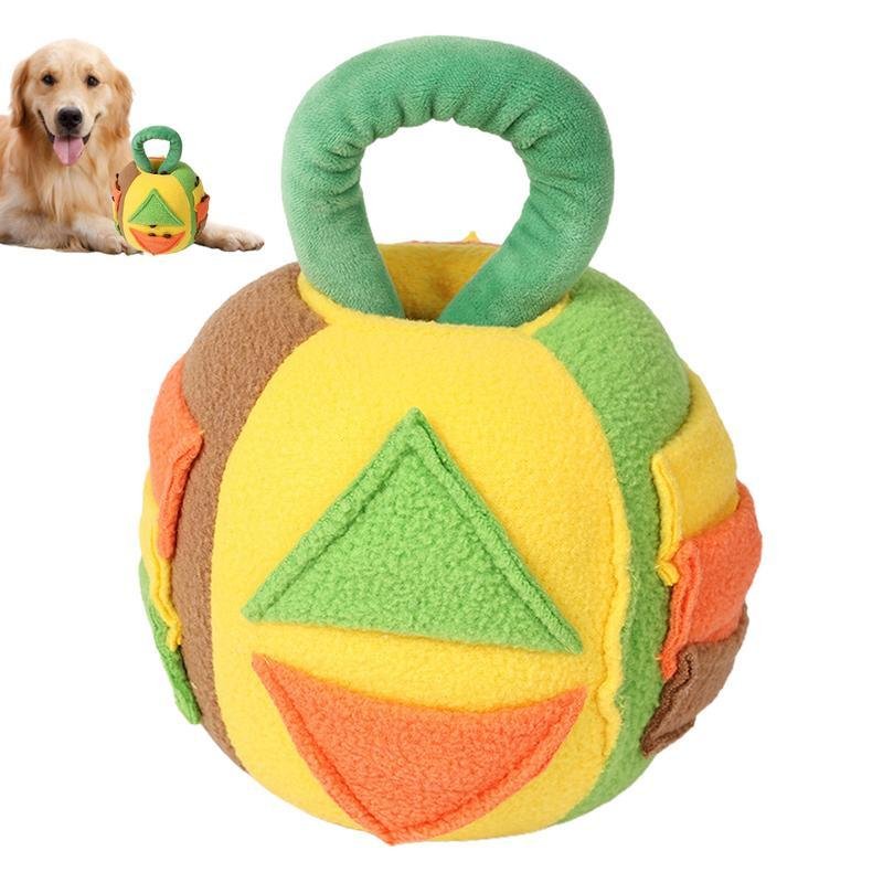 6a837cb0-7a2c-421a-9039-0dad970c482d.jpeg Dog Squeaky Plush Ball Toy Snuffle Noisemakers Teeth Cleaning Interactive Chew Toy Pet Dogs Soft Rubber Sound Treat Dispenser - Image 1