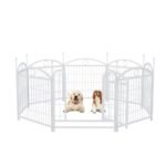 Dog Playpen Indoor 24 Inch 8 Panel Metal Dog Playpen - Image 8