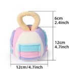 Dog Squeaky Plush Ball Toy Snuffle Noisemakers Teeth Cleaning Interactive Chew Toy Pet Dogs Soft Rubber Sound Treat Dispenser - Image 2