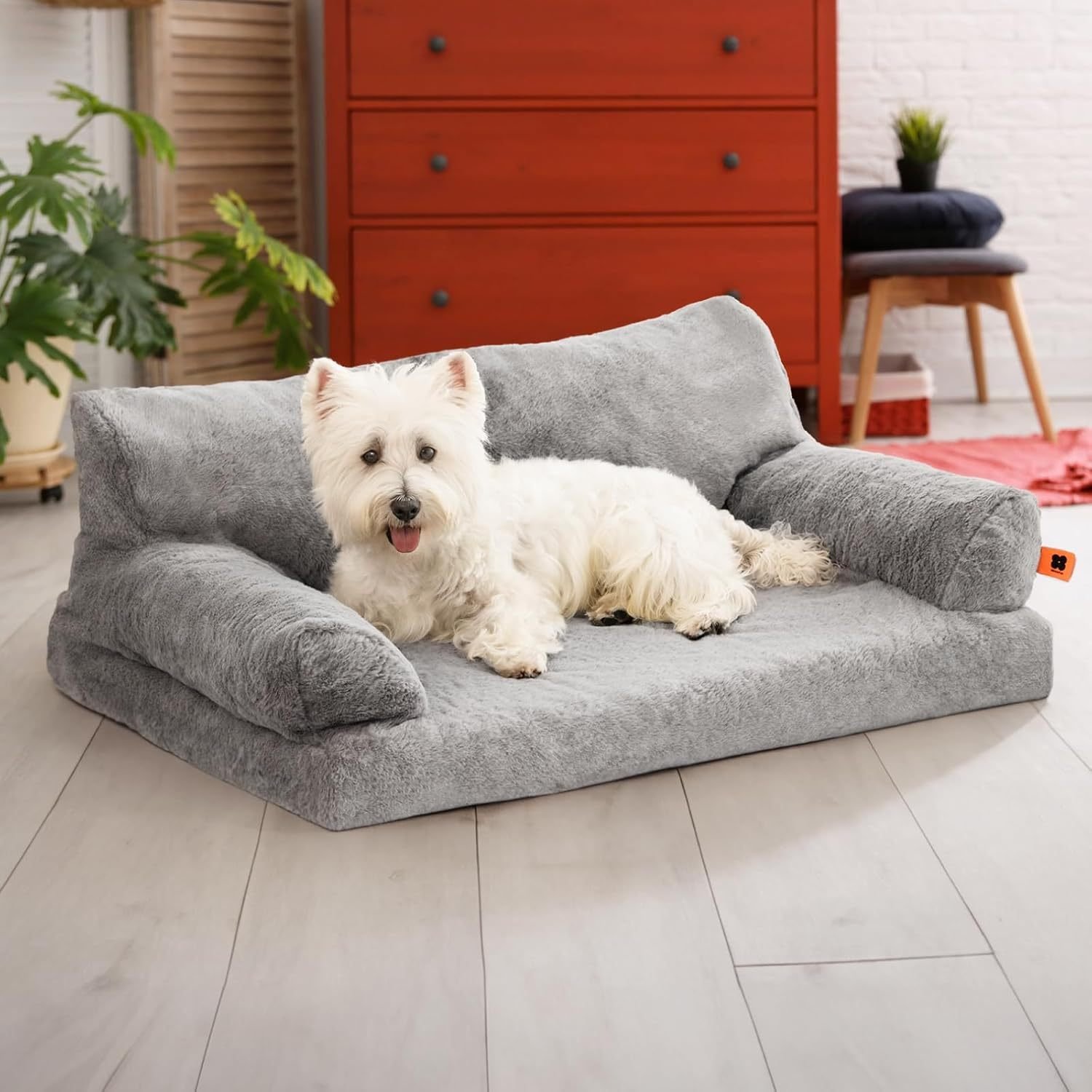 d8dabcf7-5d95-4ff8-ac7a-e9f6c99bb19f.jpg MEWOOFUN Orthopedic Dog Bed For Medium Dogs - Waterproof Pet Sofa With Supportive Foam, 35.4x25.6x11.8 Inch Washable Cover & Non-Slip Bottom, Grey - Image 1